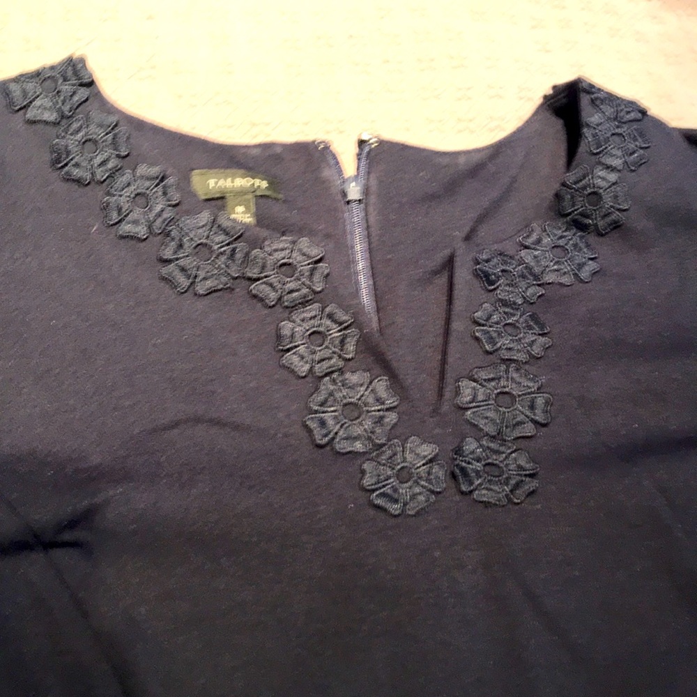 Talbots - Navy dress-  bell sleeves size 16